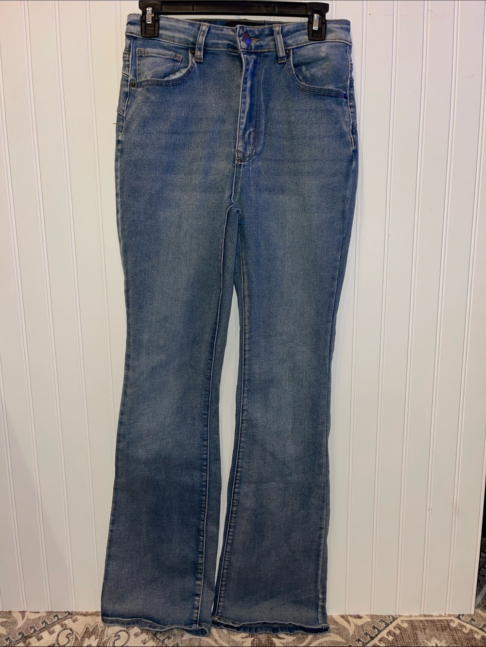 Fashion Nova Medium Blue High-Rise Flare Jeans